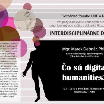 Prednáška na tému „Čo sú digital humanities?“